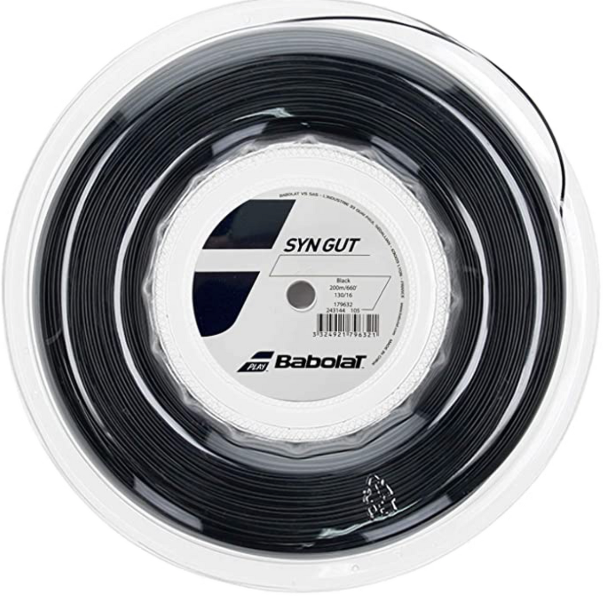 Babolat Syn Gut Black String Reel Performance Tennis