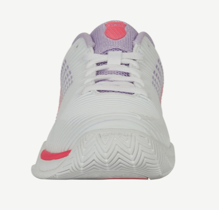 K-Swiss Hypercourt Express 2- Women's (White/Orchid Petal/Neon Blaze)