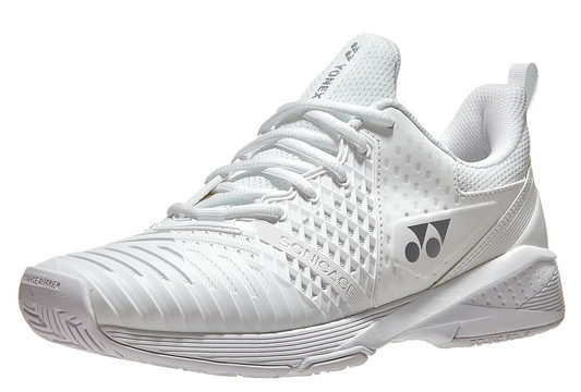 Yonex Sonicage 3 Womens Tennis Shoe- White/Silver